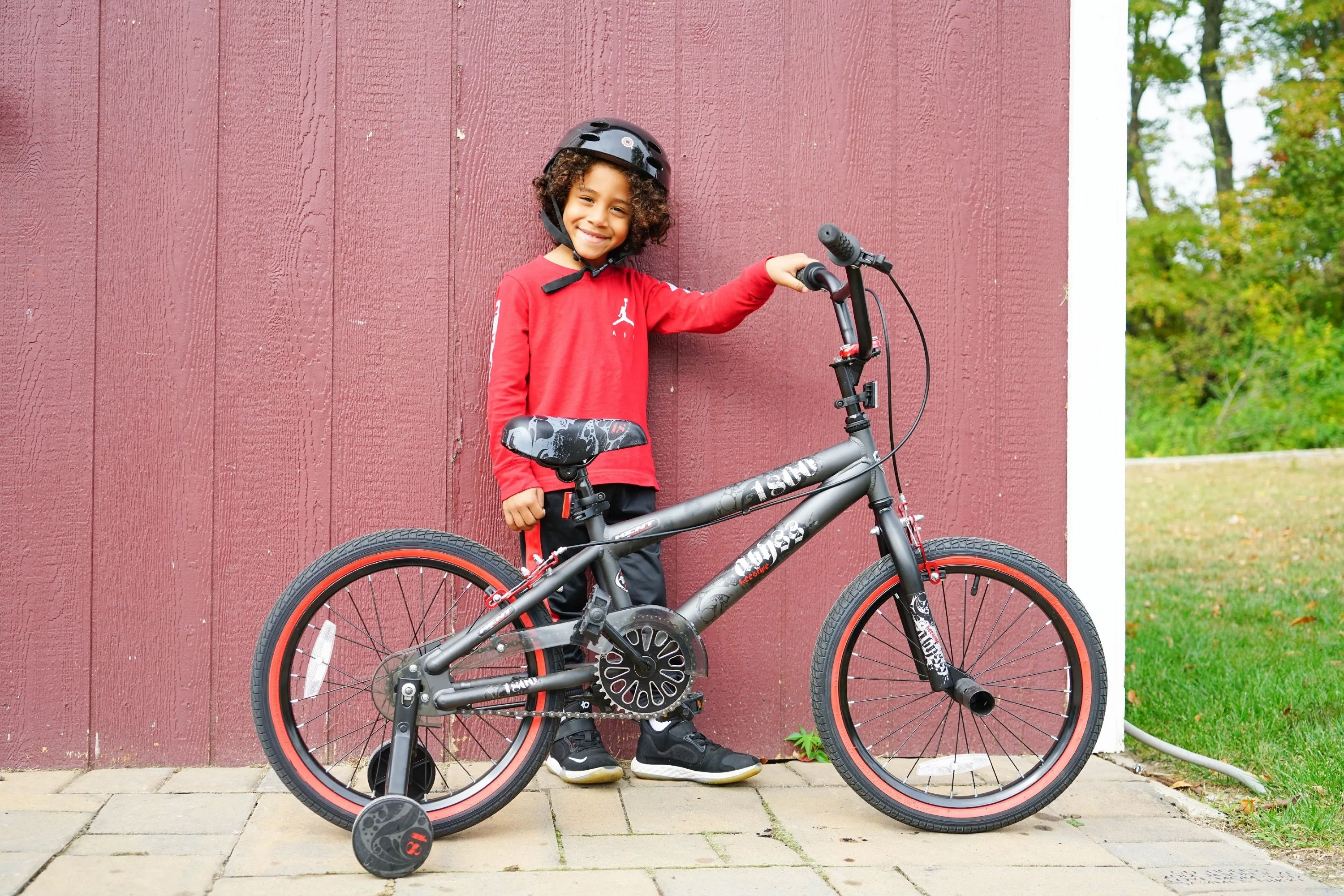18" Abyss BMX Bike w/ Front Pegs and Training Wheels, Ages 6-9
