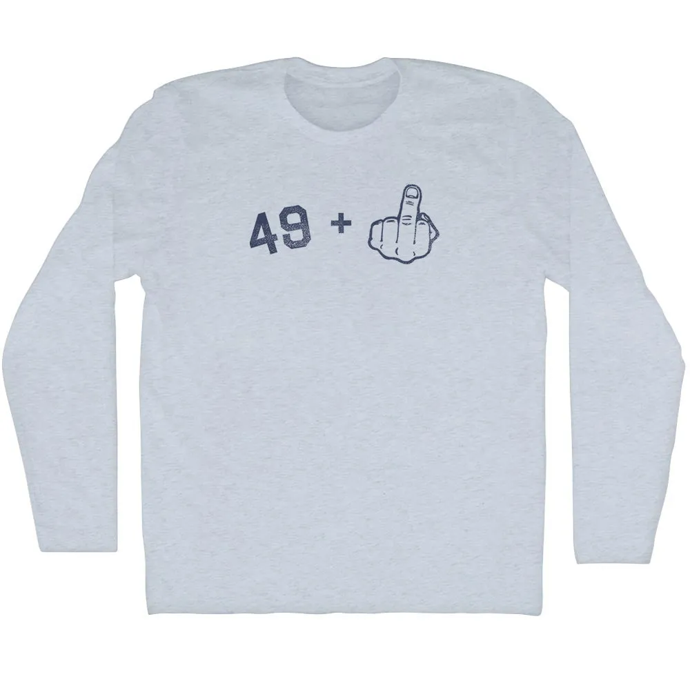 49   Middle Finger Adult Tri-Blend Long Sleeve T-shirt