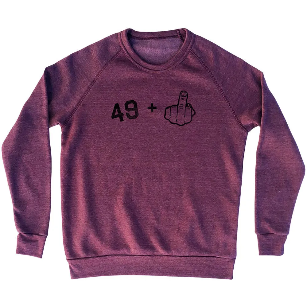 49   Middle Finger Adult Tri-Blend Sweatshirt