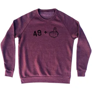 49   Middle Finger Adult Tri-Blend Sweatshirt