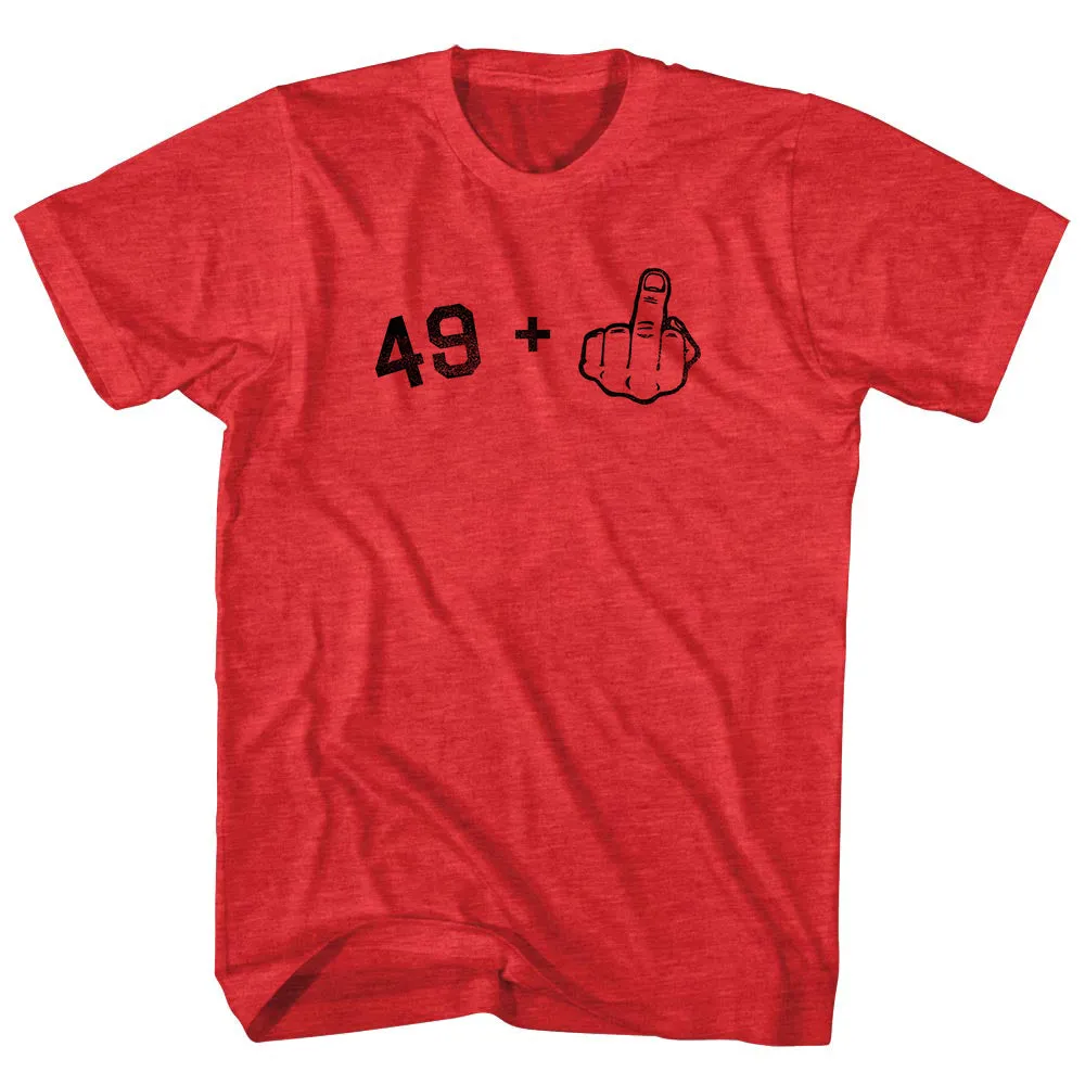 49   Middle Finger Adult Tri-Blend T-shirt