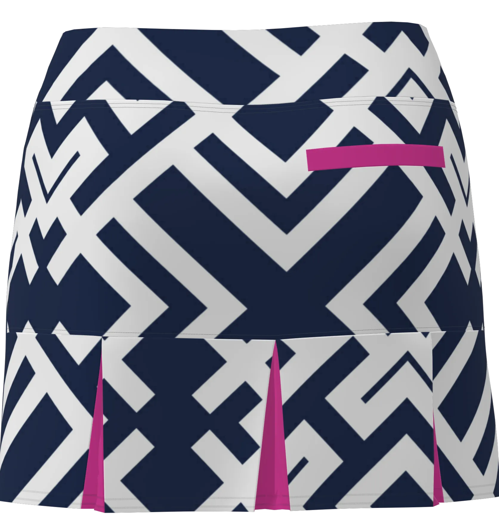 AB SPORT Women's Geo Print Back Pleat Golf Skirt - GEONWO