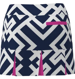 AB SPORT Women's Geo Print Back Pleat Golf Skirt - GEONWO