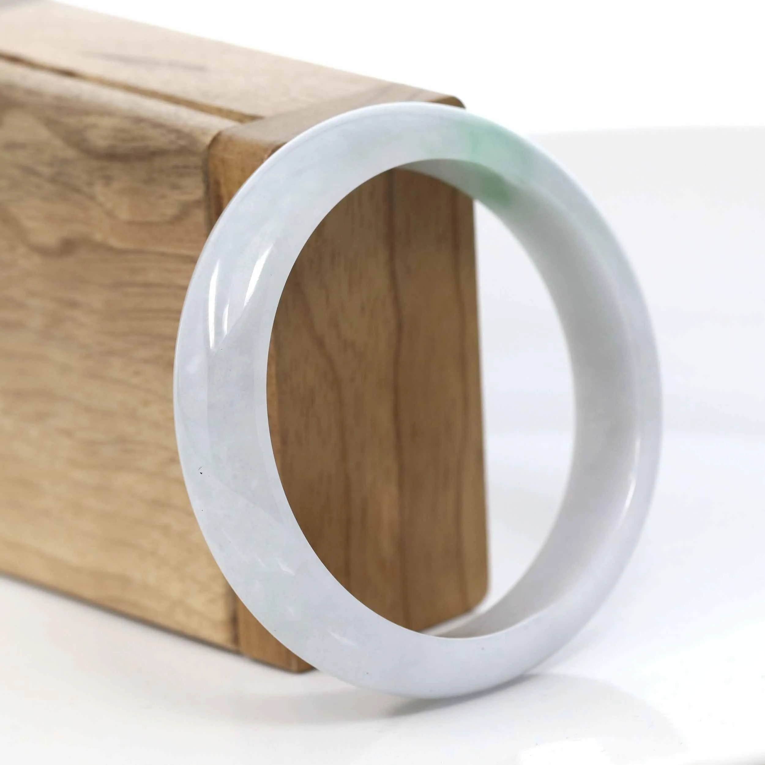 Baikalla™ "Classic Bangle" Genuine Burmese Jadeite Jade Bangle Bracelet (57.09mm) #422
