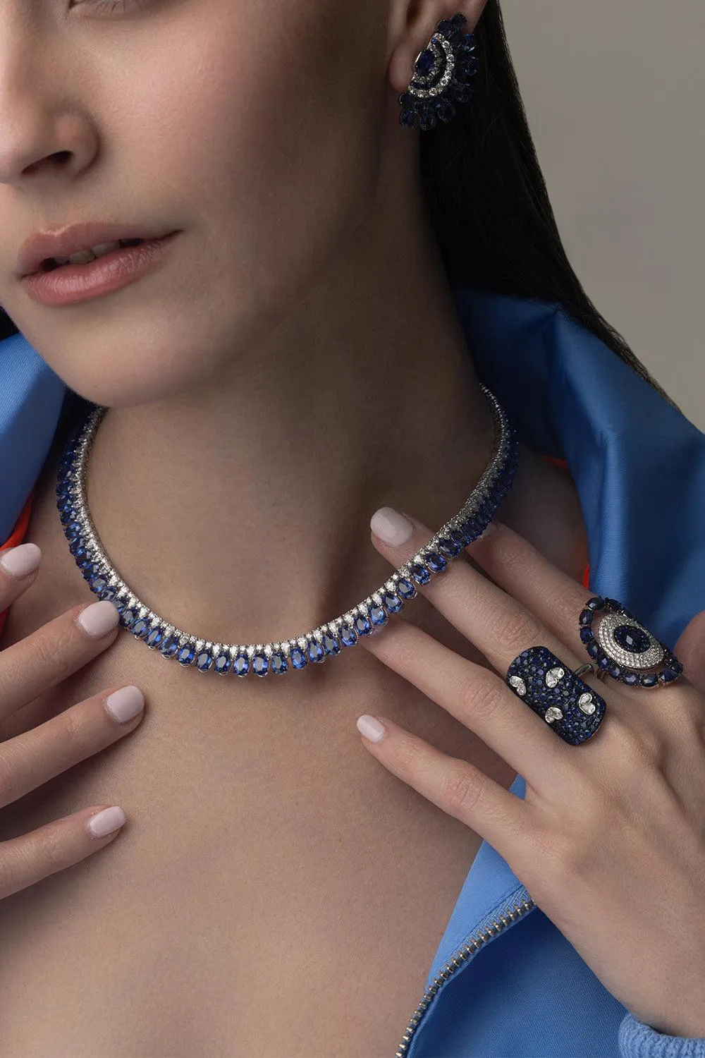 Blue Sapphire Statement Necklace
