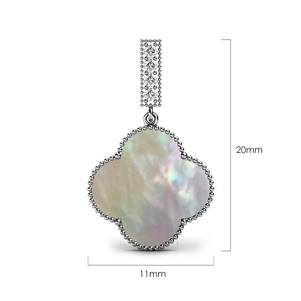 Boxed White Gold Milkyway Necklace and Earrings Set Embellished with SWAROVSKI Crystals