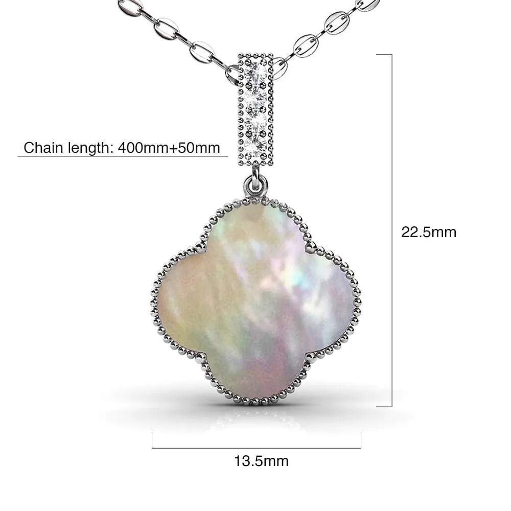 Boxed White Gold Milkyway Necklace and Earrings Set Embellished with SWAROVSKI Crystals