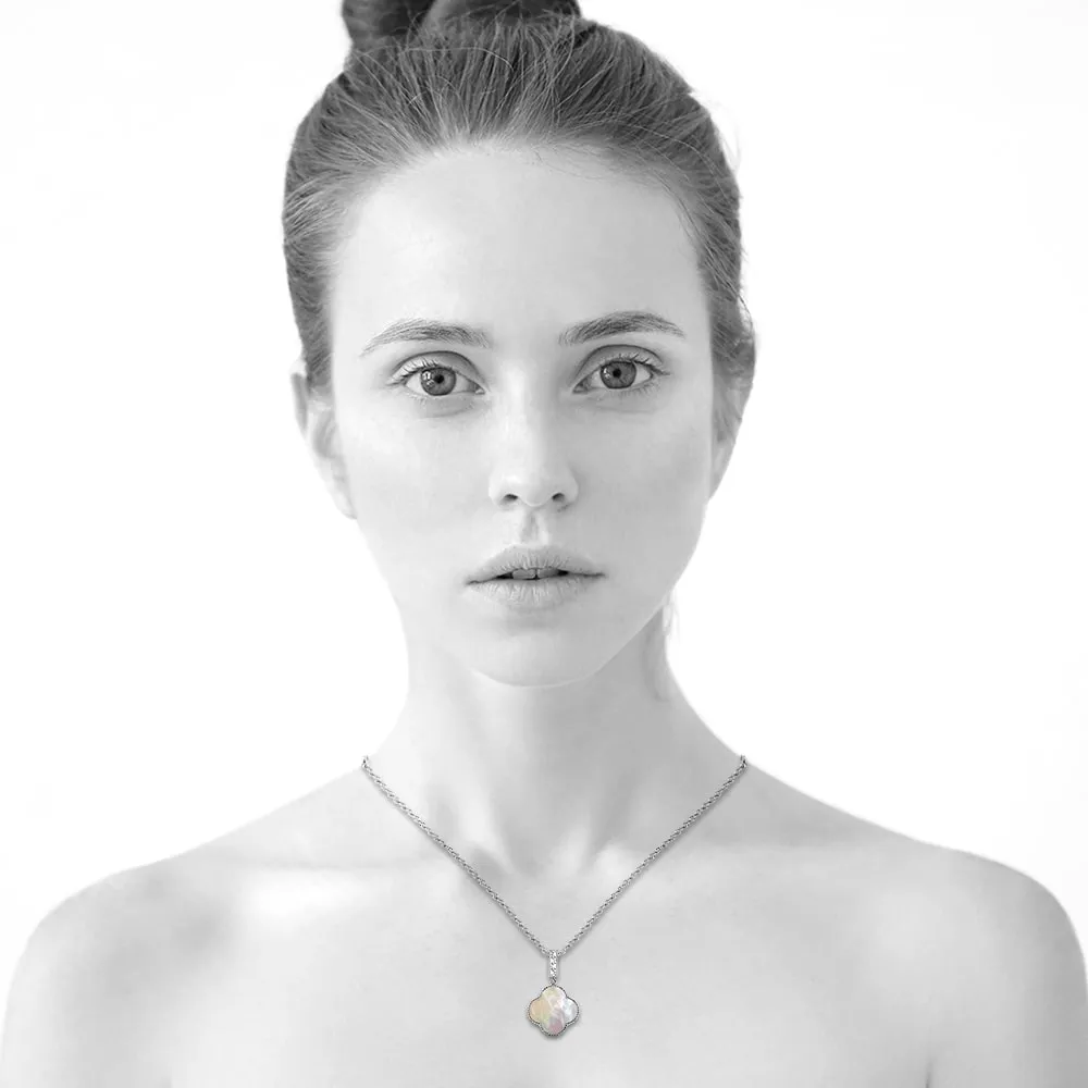 Boxed White Gold Milkyway Necklace and Earrings Set Embellished with SWAROVSKI Crystals