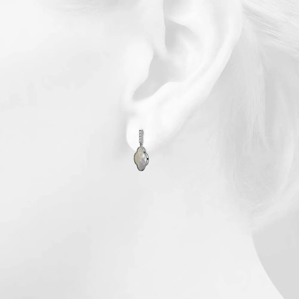 Boxed White Gold Milkyway Necklace and Earrings Set Embellished with SWAROVSKI Crystals