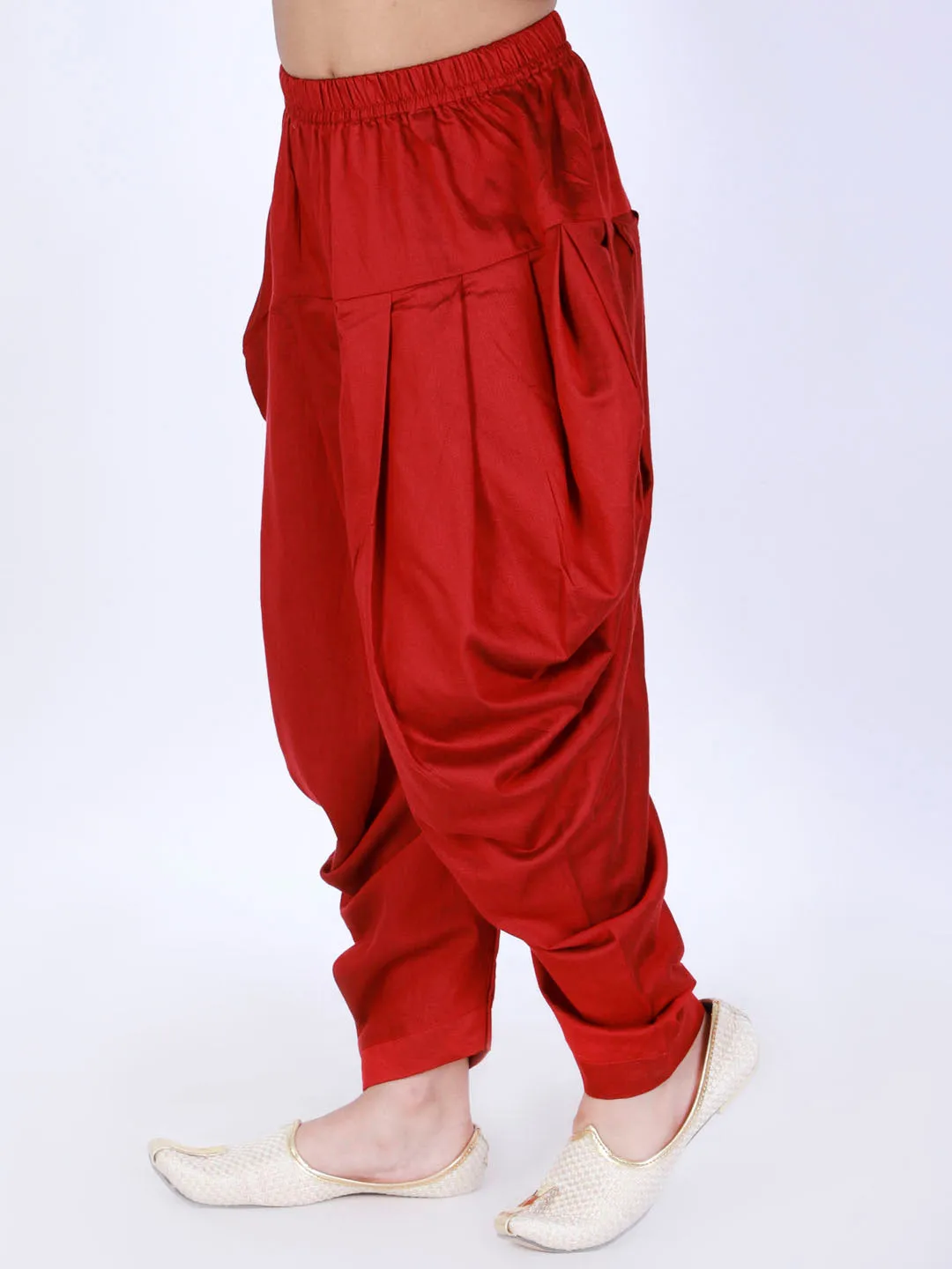 Boy's Maroon Dhoti - Vastramay Boys