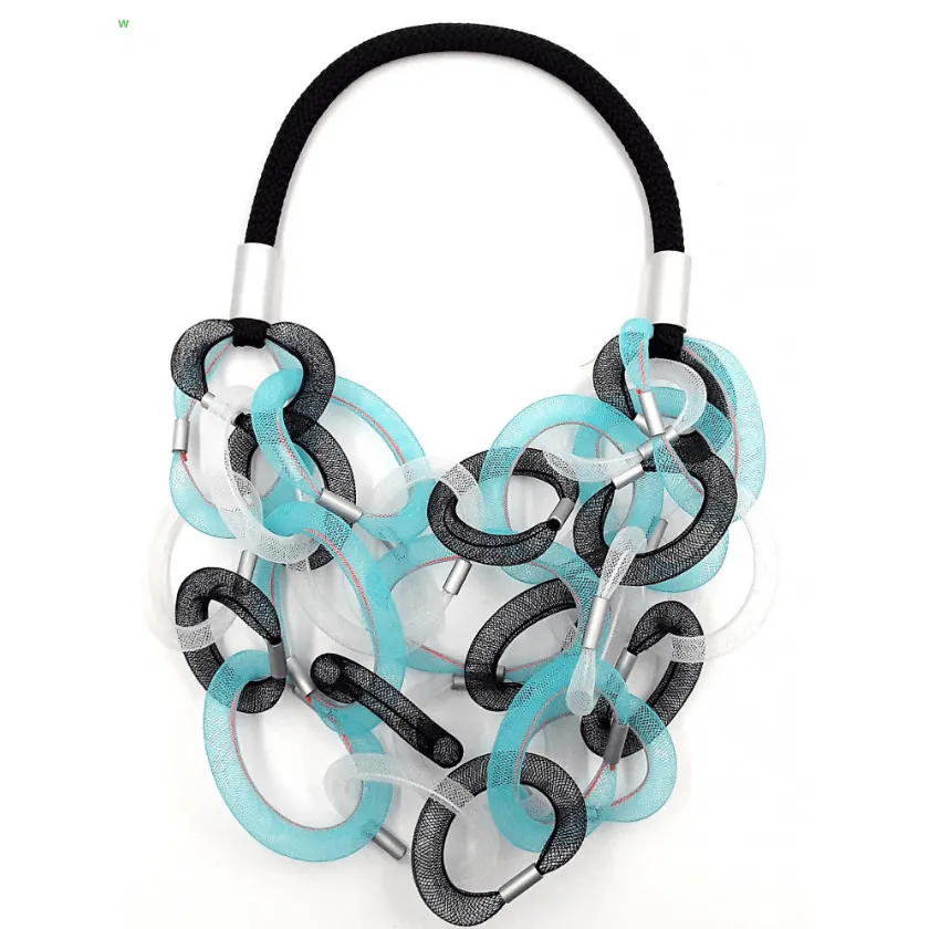 Christina Brampti Net Tubes w/ Aluminum Tubes Necklace