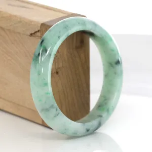 Classic Genuine Burmese Forest Green Jadeite Jade Bangle Bracelet (56.51 mm) #632