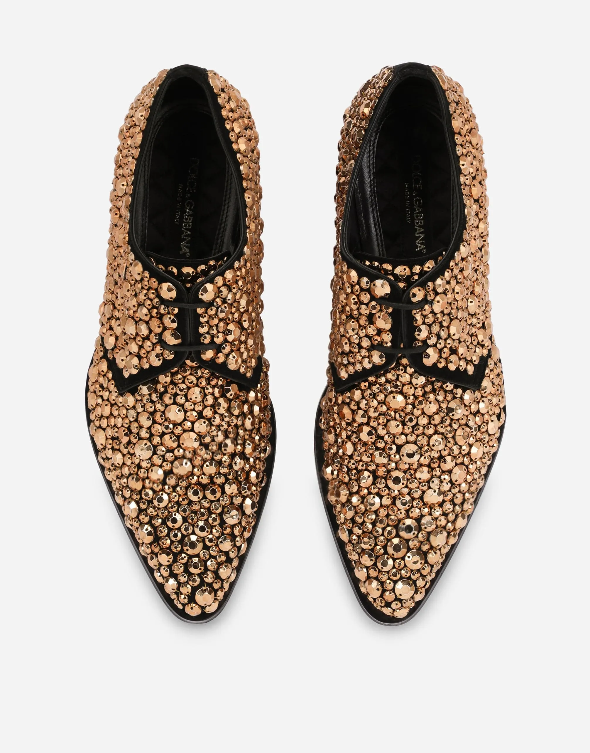 Crystal Embroidered Derby Shoes