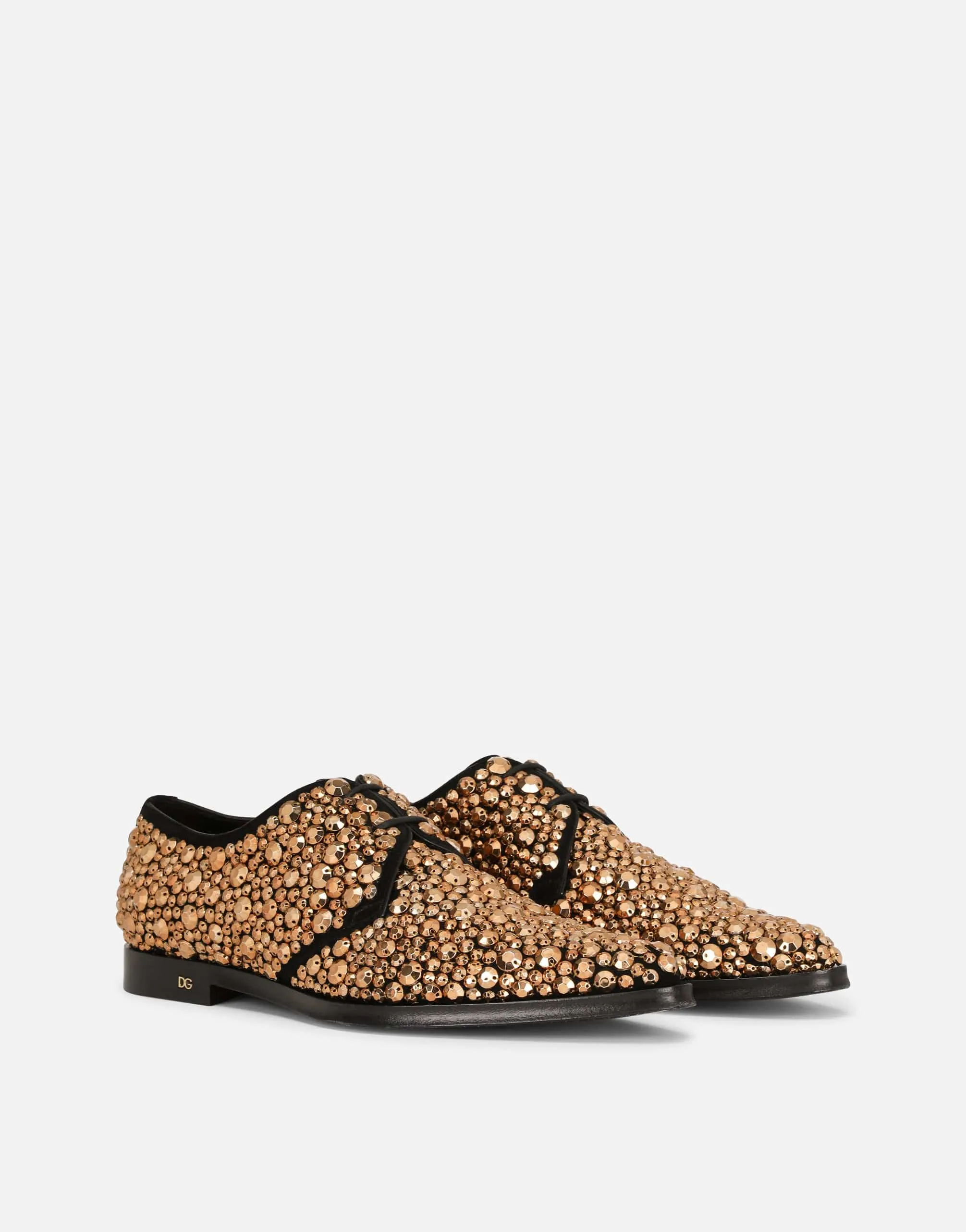 Crystal Embroidered Derby Shoes