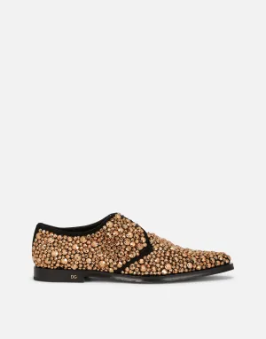 Crystal Embroidered Derby Shoes