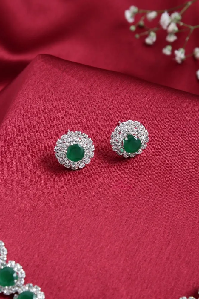 Designer Green Stone Flower Choker