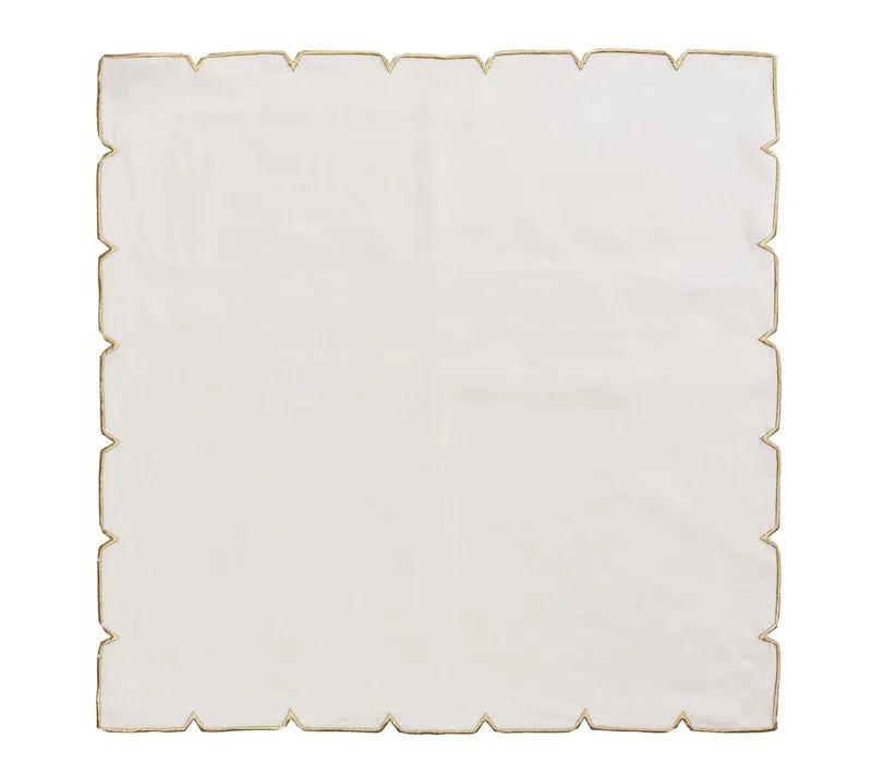 Divot - White & Gold Napkin (Set of 4)