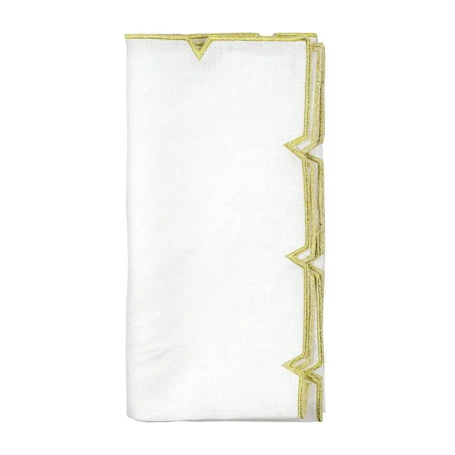 Divot - White & Gold Napkin (Set of 4)
