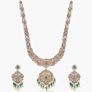 Doris Nakshatra CZ Long Necklace Set