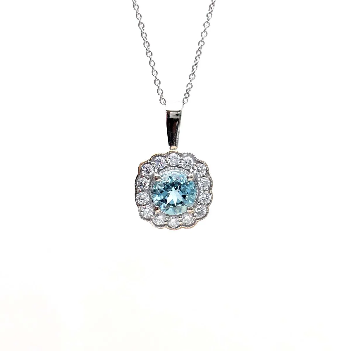 Edwardian Era Replica Aquamarine Pendant #SM1109AQ