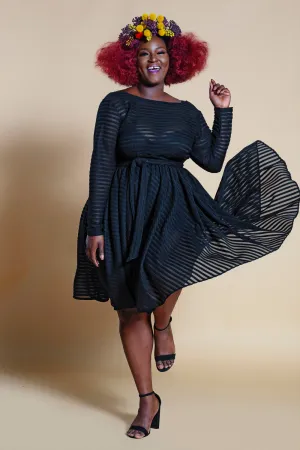 Flare Illusion Midi Dress