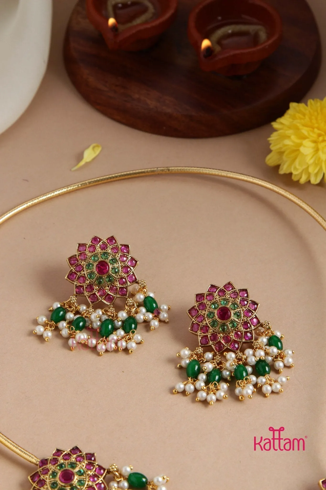 Flower Kemp Bluetooth Neckband Pattern Necklace