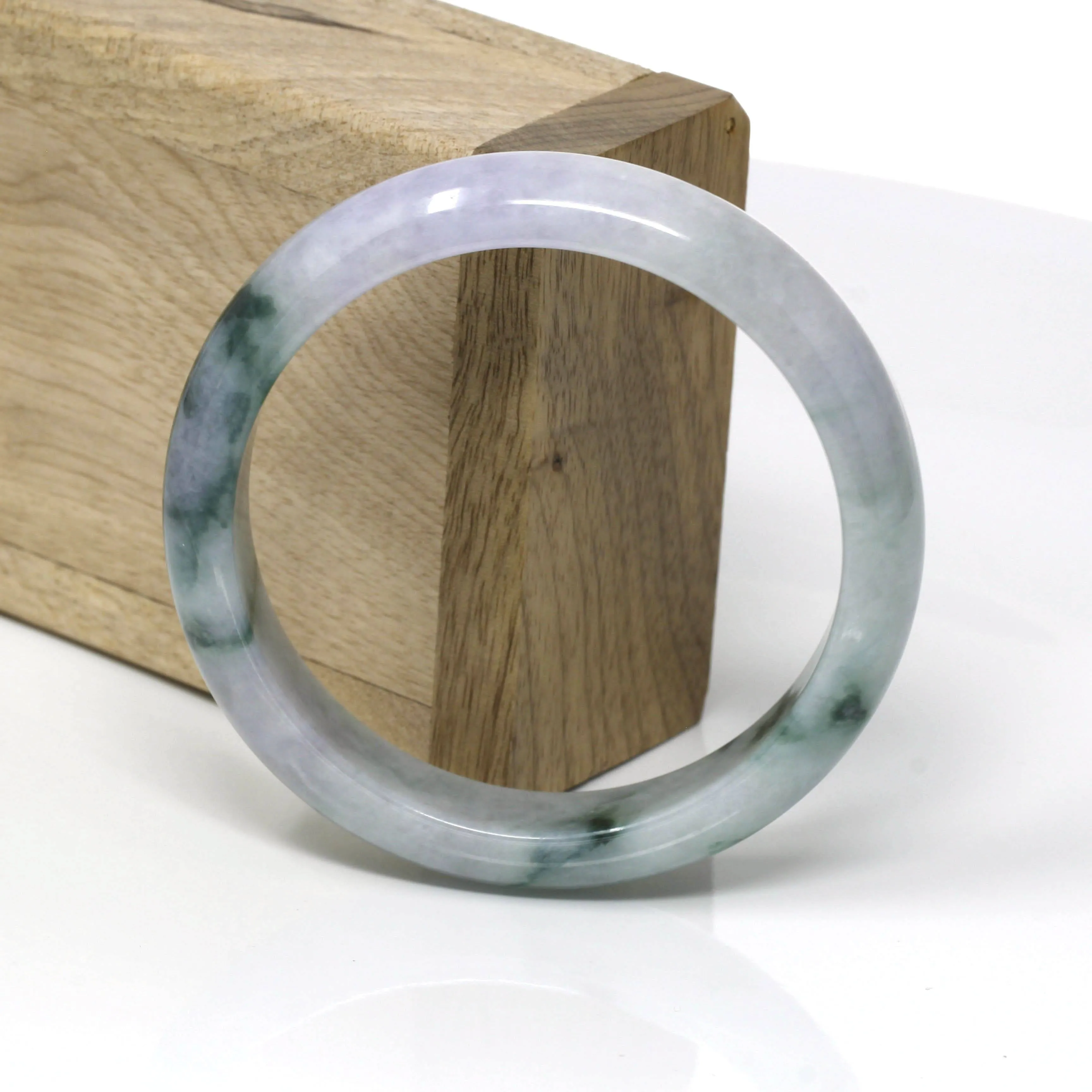 Genuine Burmese Jadeite Jade Bangle Bracelet ( 57.7 mm )#63