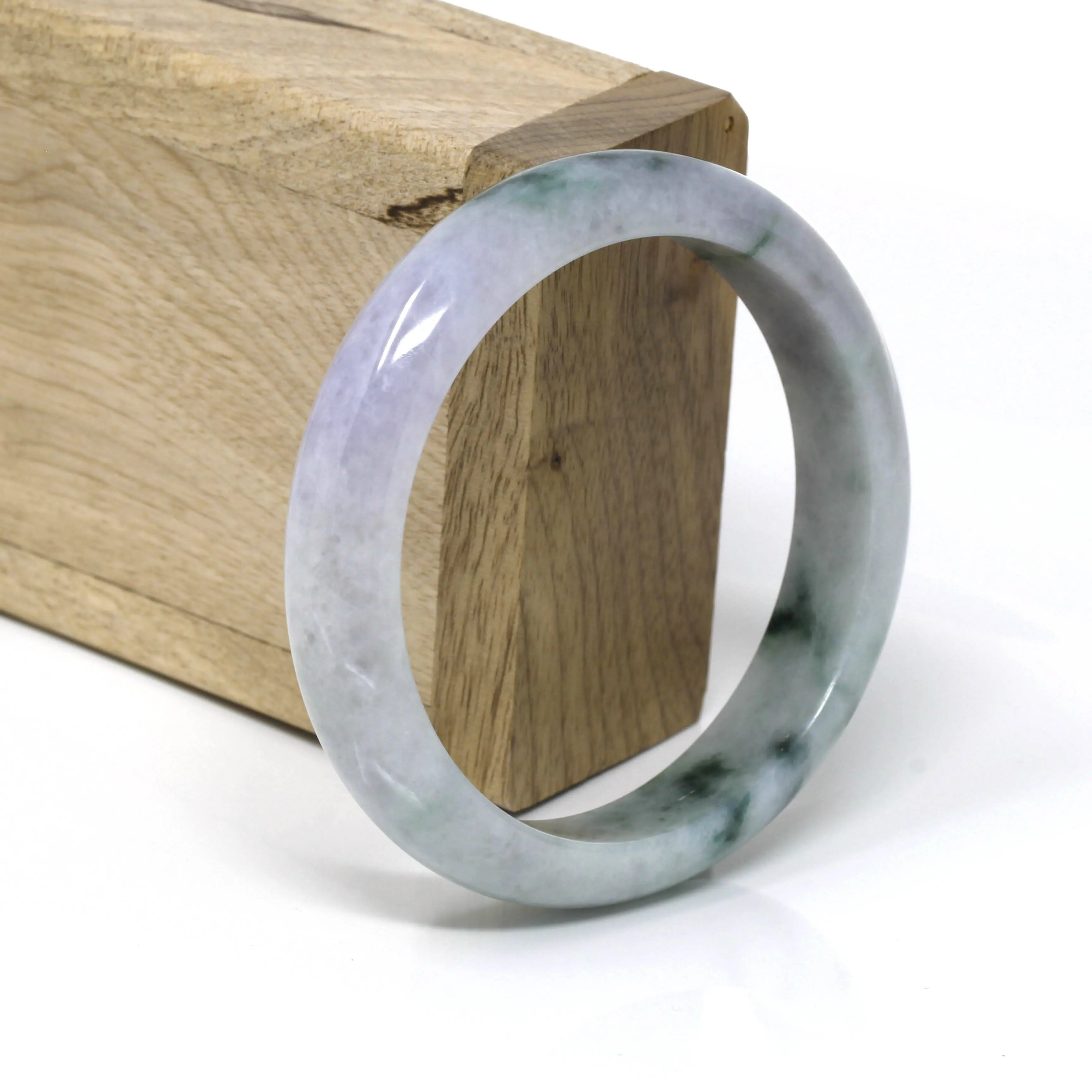 Genuine Burmese Jadeite Jade Bangle Bracelet ( 57.7 mm )#63