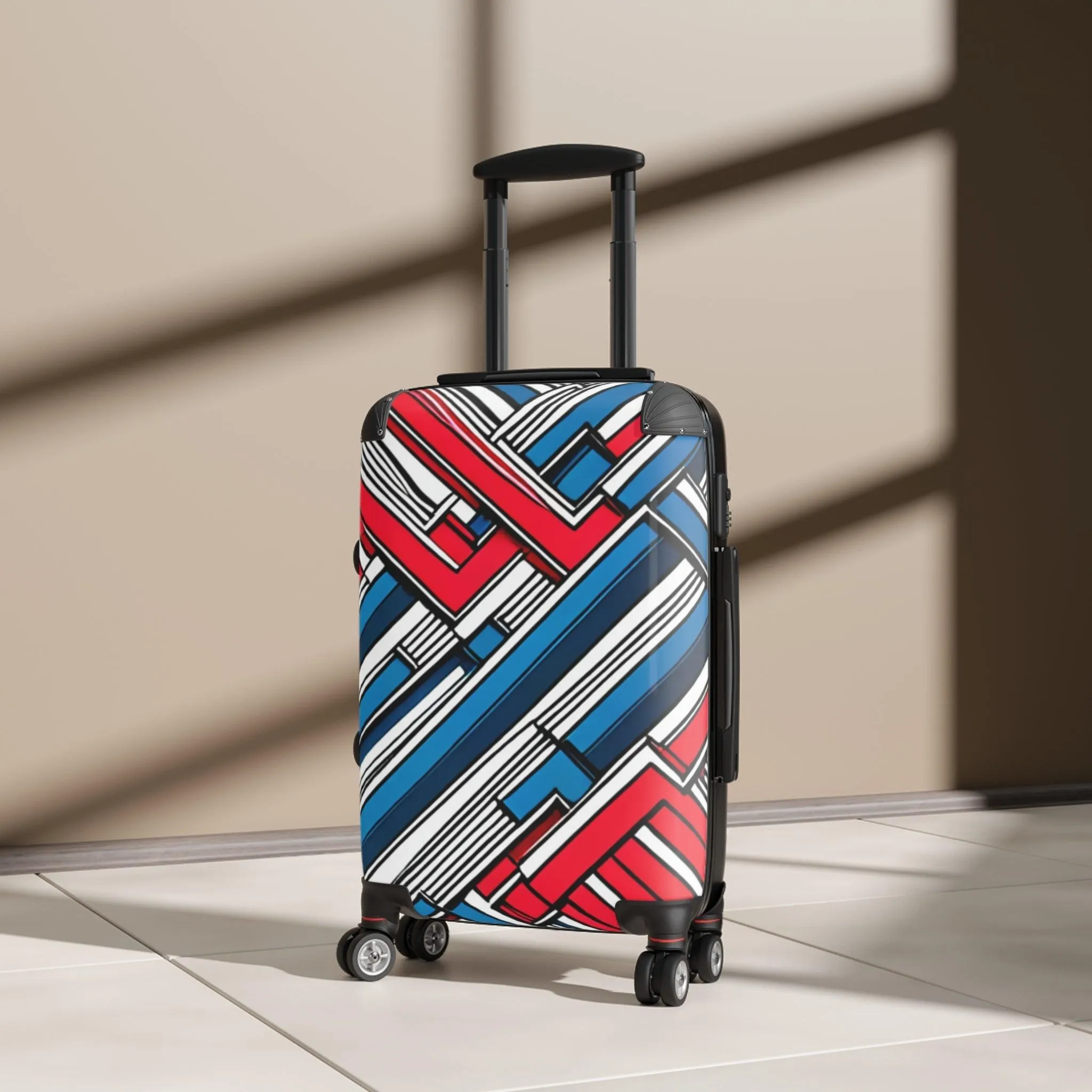 Geometric Patriot Suitcase