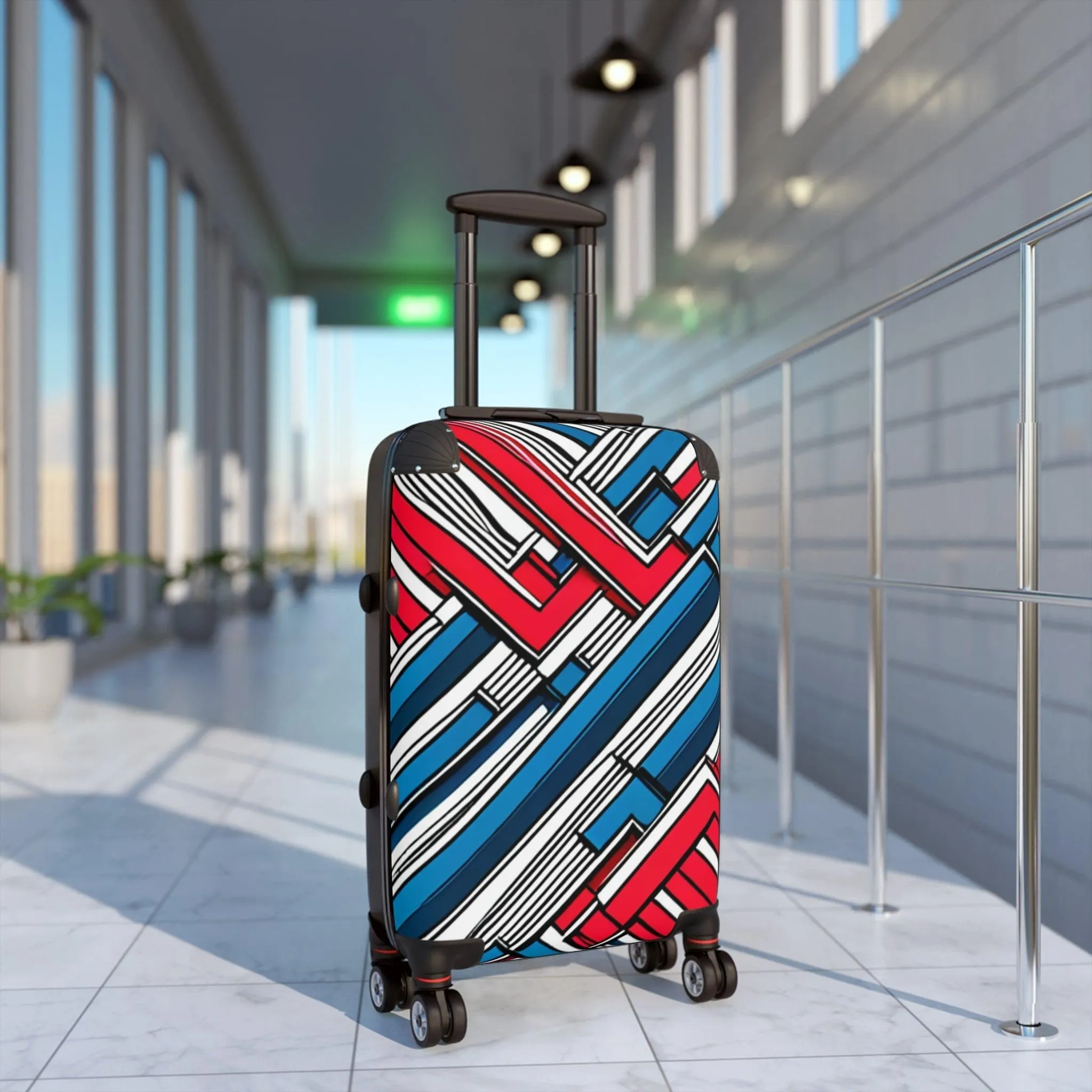 Geometric Patriot Suitcase
