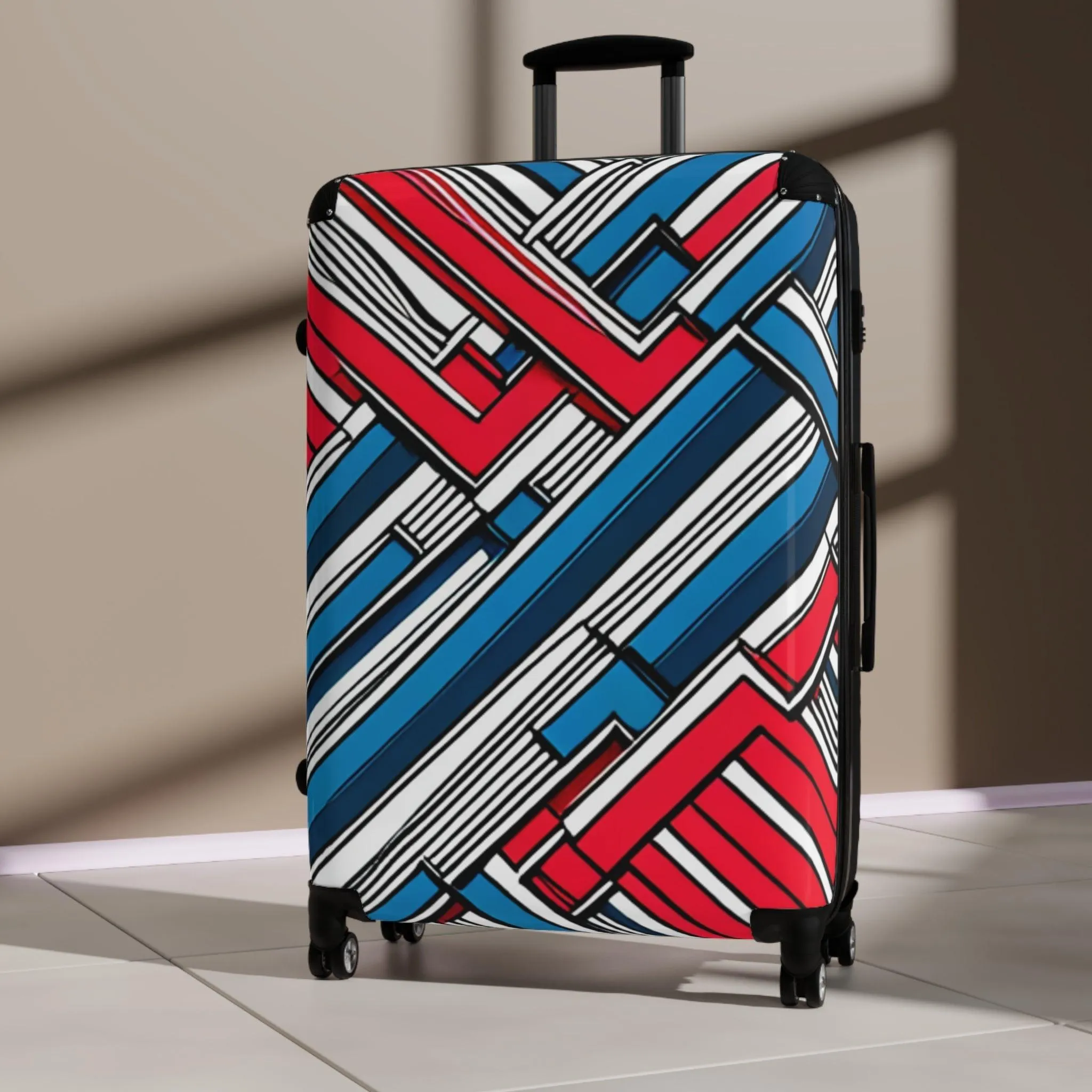 Geometric Patriot Suitcase