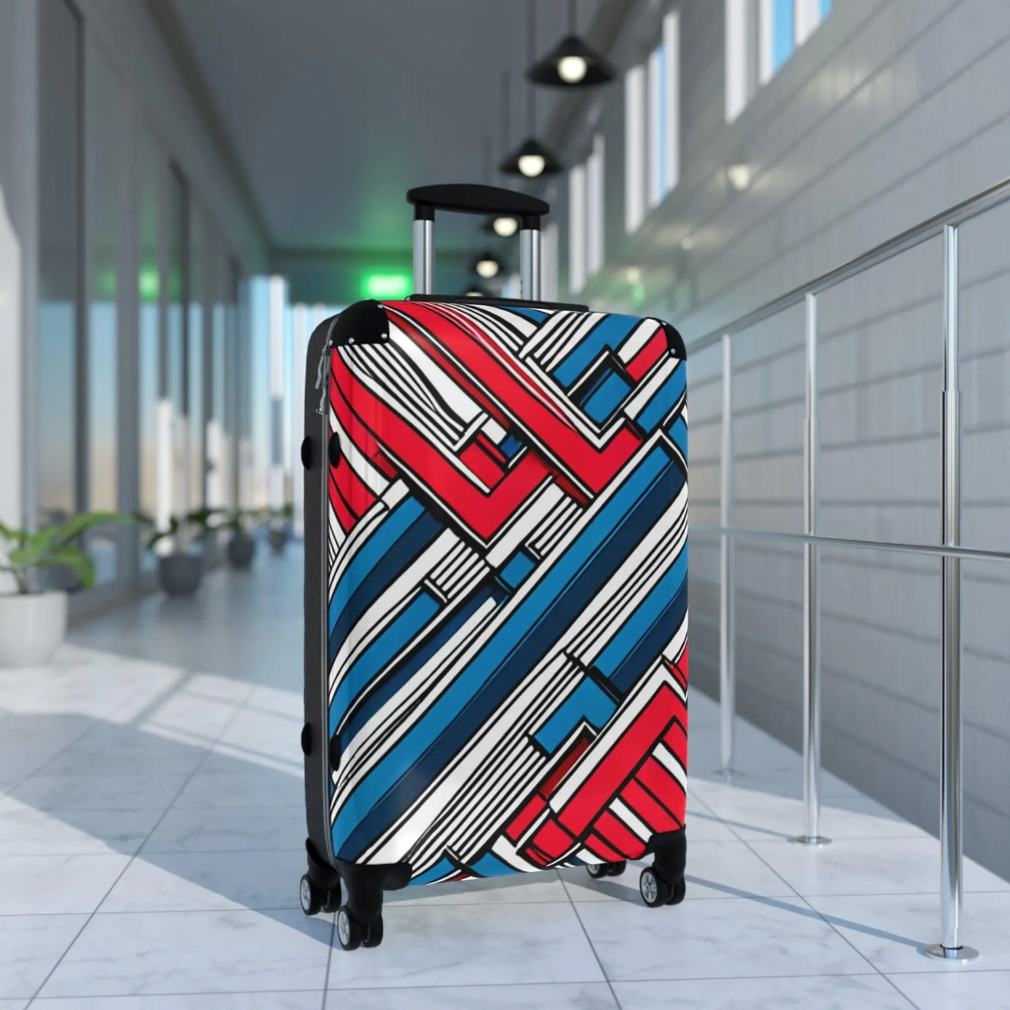 Geometric Patriot Suitcase