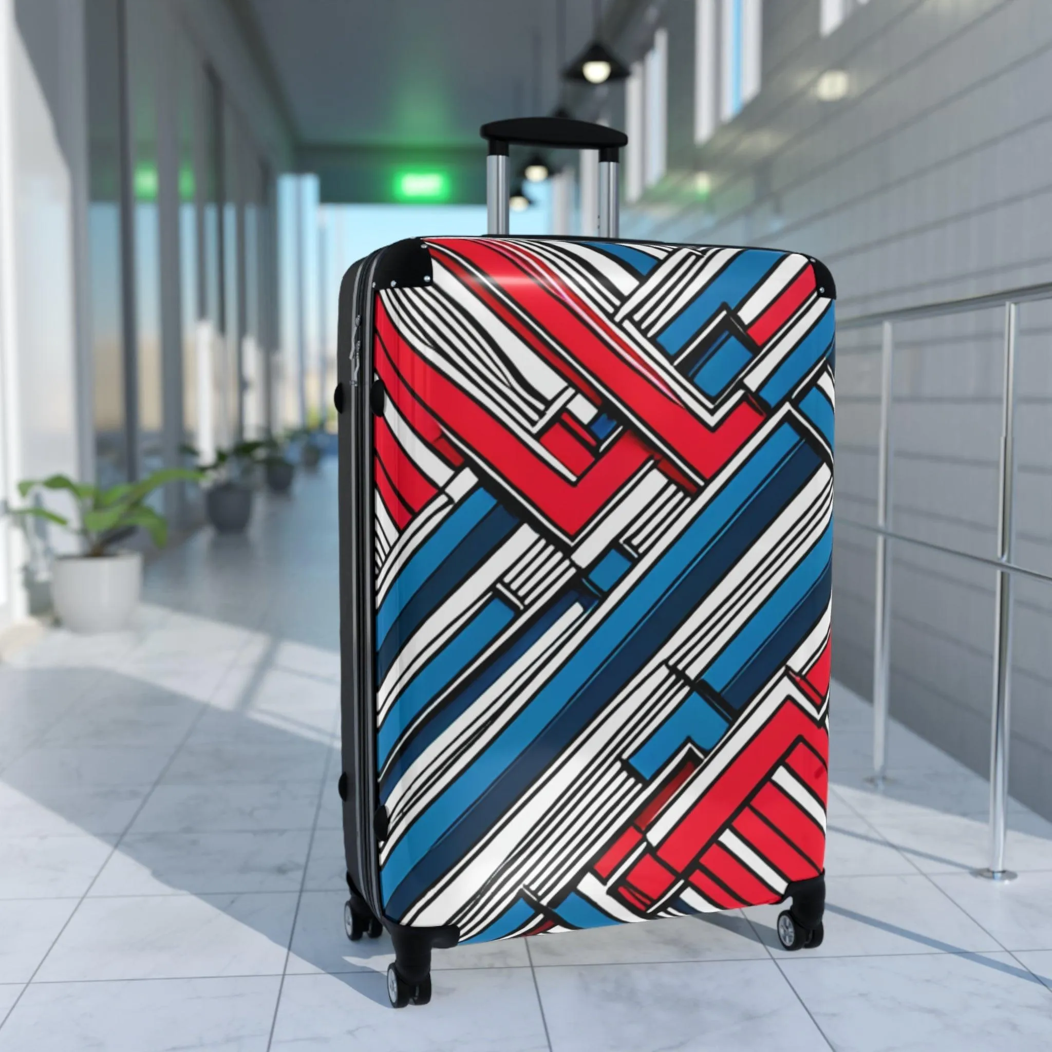 Geometric Patriot Suitcase