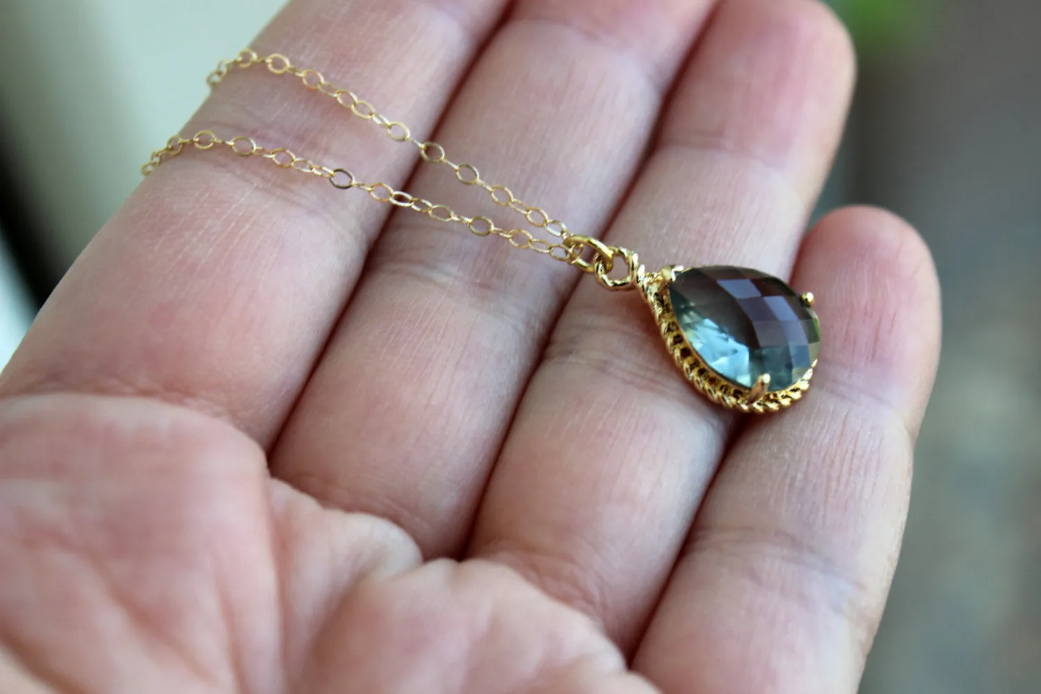 Gold Charcoal Gray Necklace Grey Wedding Necklace Jewelry Bridesmaid Gift Jewelry Slate Gray Bridal Jewelry Charcoal Gray Gift Under 30