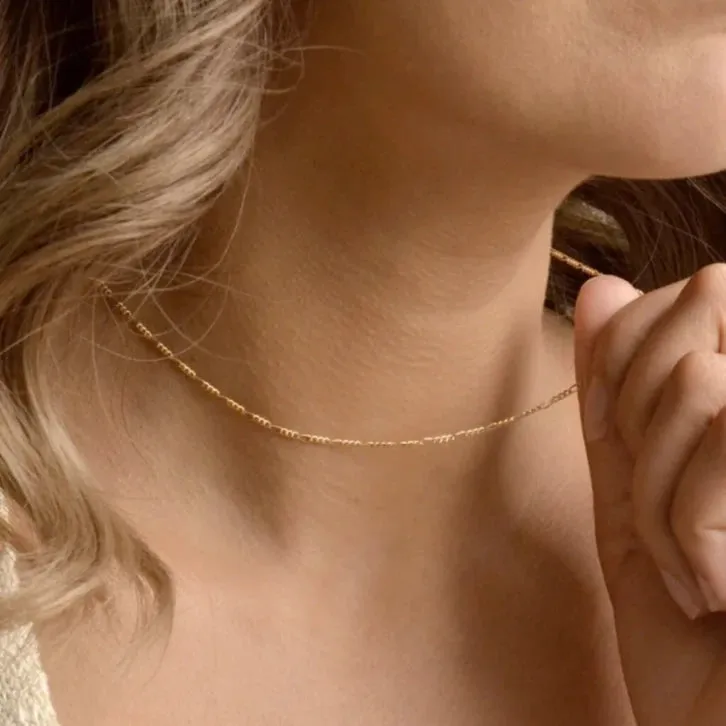 Golden Whisper: 14K Gold Filled Chain Necklace