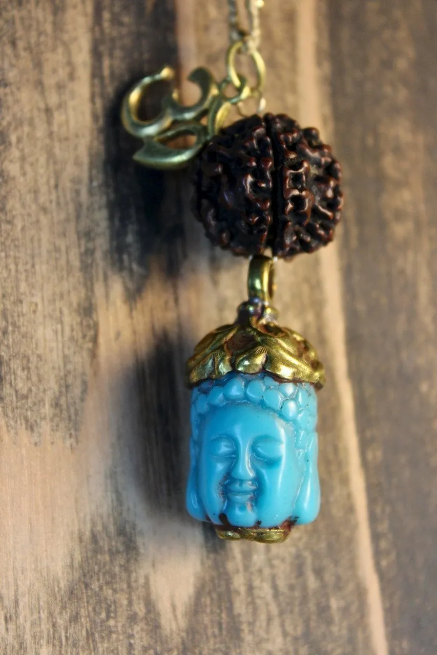 Good Fortune Turquoise Buddha Necklace