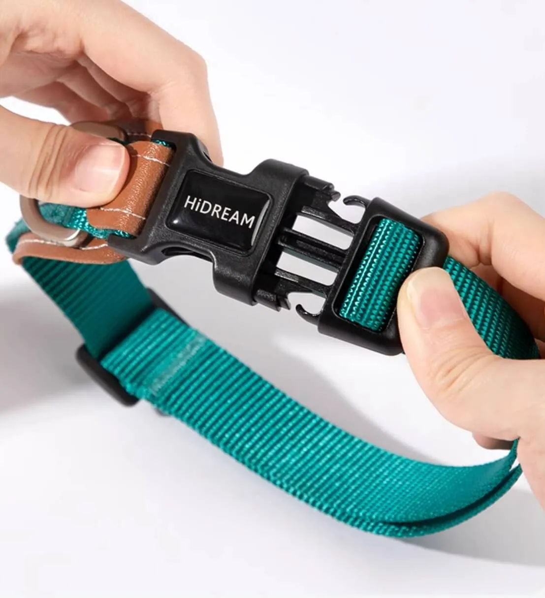 HiDREAM Simple and Durable Multi-functional Nylon Leather Dog Collar for All Size Dogs 40kg