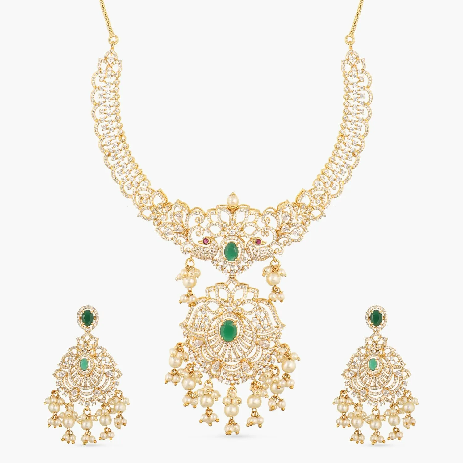 Irene Nakshatra CZ Necklace Set