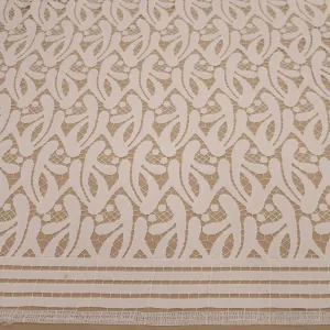 Ivory Abstract Embroidered Guipure Lace