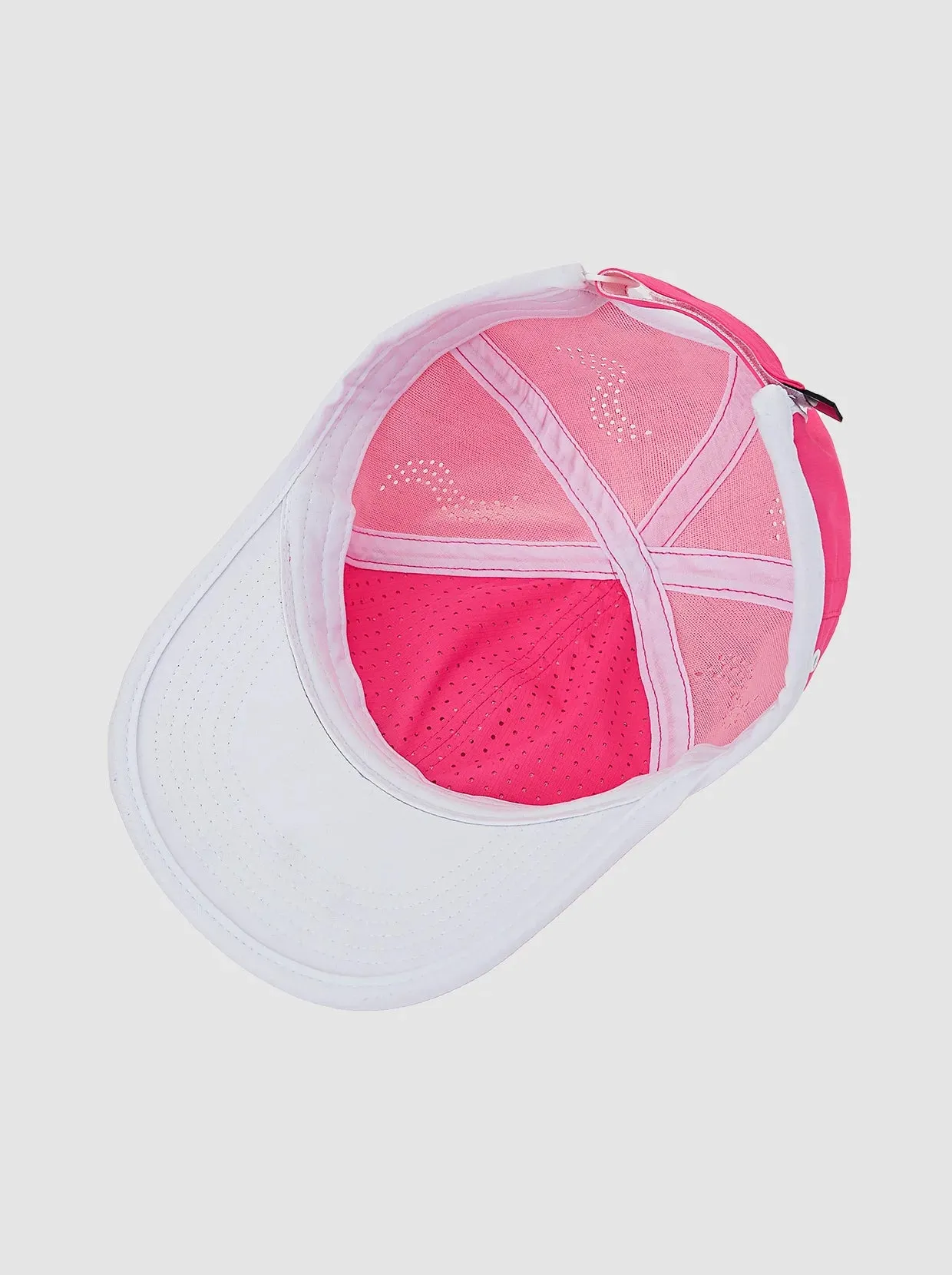 Ladies Solid Pink and white Active Hat