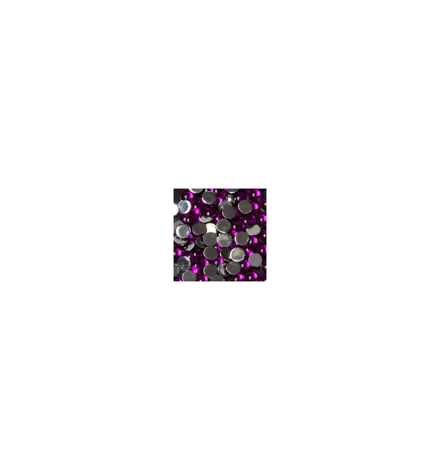 Magnetic Rhinestone Round Fuchsia Large 100 pcs