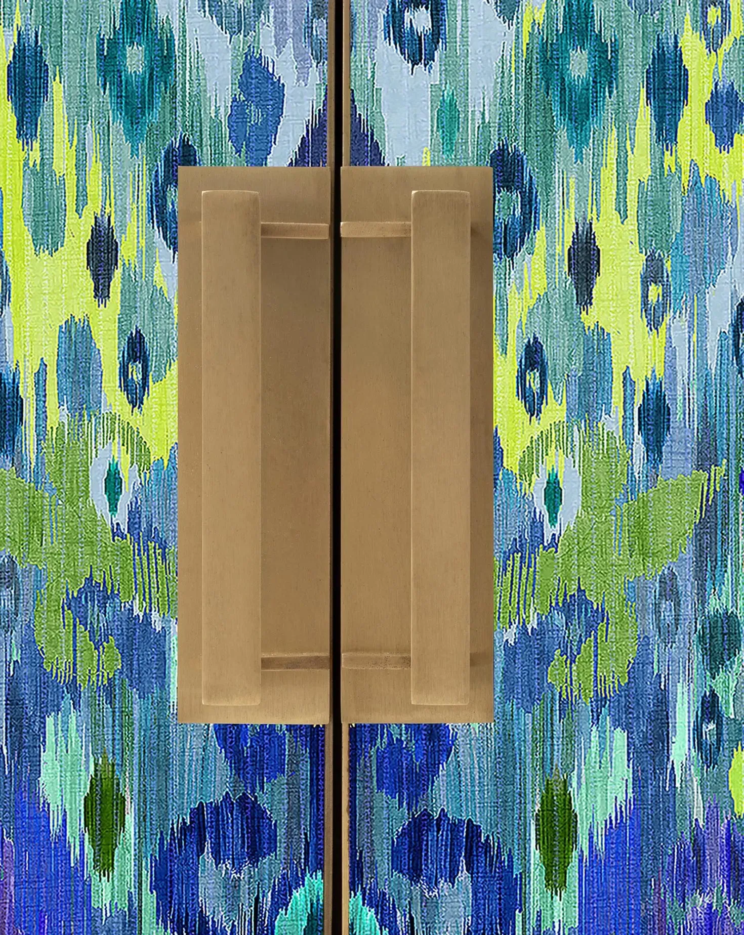 Matthew Williamson Blake Ikat Animal Blue Cabinet