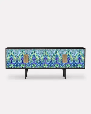 Matthew Williamson Blake Ikat Animal Blue Cabinet