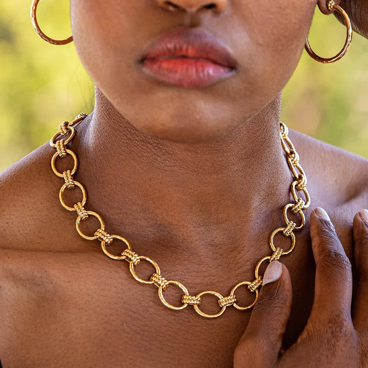 Necklace - Cleopatra Grande Link - Gold