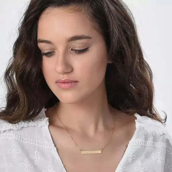 Plate Necklace with Cubic Zircon