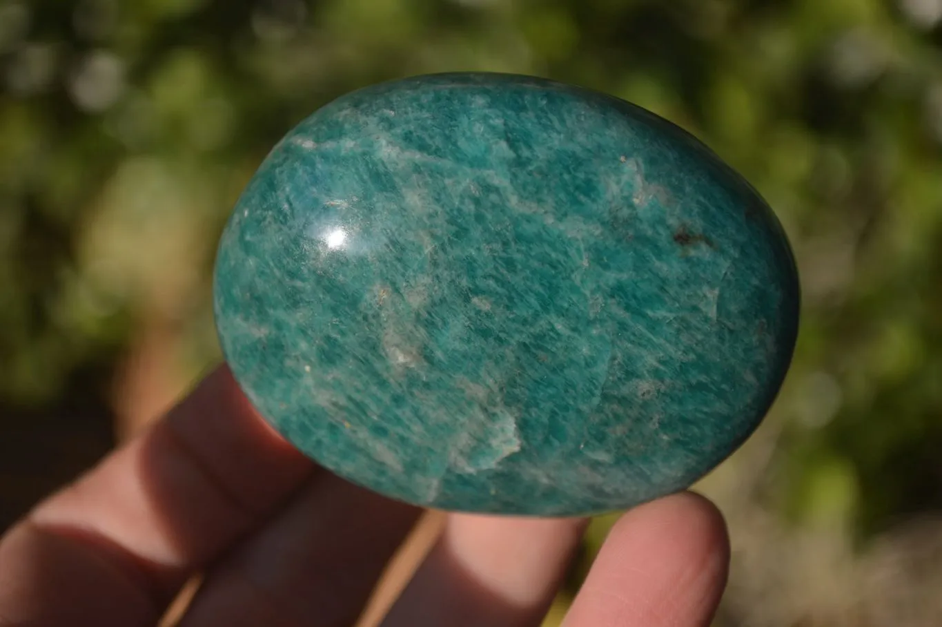 Polished Amazonite Galet / Palm Stones x 12 From Ambositra, Madagascar