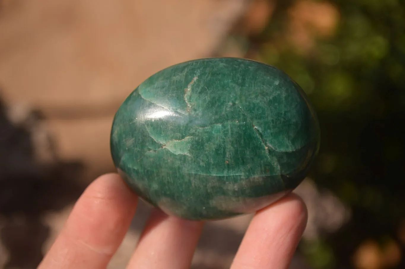Polished Amazonite Galet / Palm Stones x 12 From Ambositra, Madagascar
