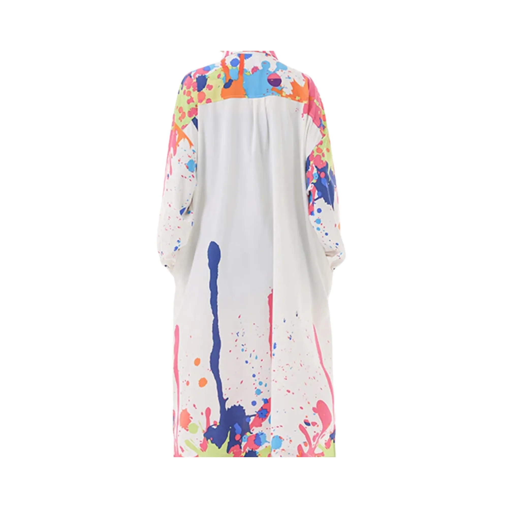 Pre Order:  Paint Drips Print Midi Dress