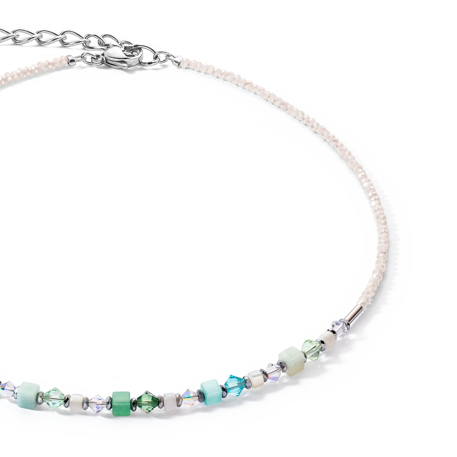 Princess Shape Mix necklace mint green