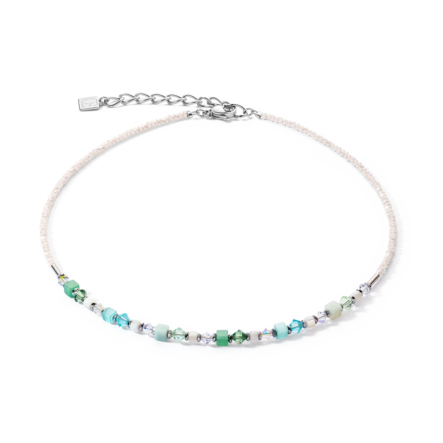 Princess Shape Mix necklace mint green